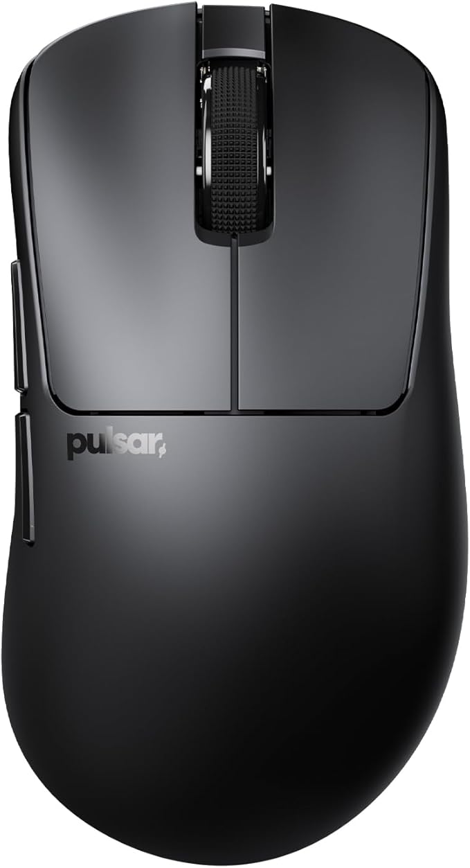Pulsar Gaming Gears Xlite Crazylight Wireless Gaming Mouse, Ultra Lightweight 1.55 oz (44g), Optical Switch, 32000 DPI, 750 IPS, XS-1 Sensor, 8k Compatible (Medium, Jet Black)