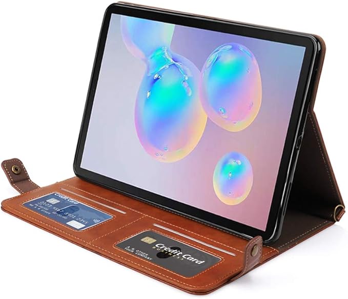 Handbag Case for iPad 10.2" (2019-2021) & iPad Pro/Air 10.5", Techcircle Folio Stand iPad Crossbody Wallet Case with Pencil Holder & Envelope Pocket, Hand Strap+Shoulder Strap Protective Cover, Coffee