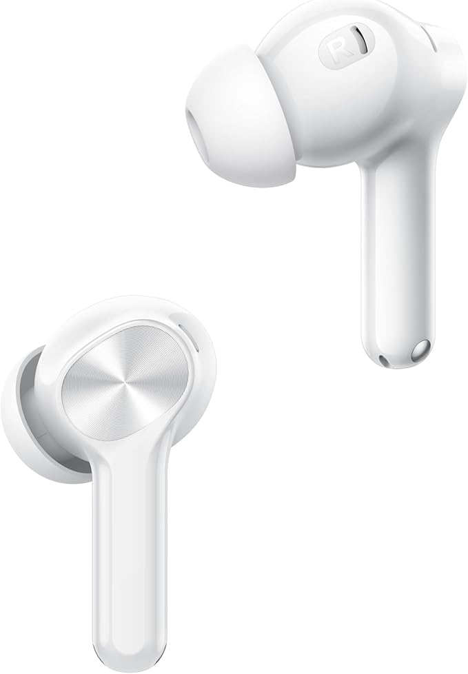 realme Buds T200x True Wireless Earbuds with 12.4mm Dynamic Bass Drivers, 25 dB ANC, Quad Mic, 45ms Latency, Upto 48 Hrs Playback, Fast Charge, IP55 Rated, BT 5.4 - (White)