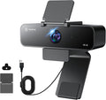 N newline 4K Webcam with Microphone, AI Presenter Tracking, Gesture Control, 95°/78°/65° FOV, Plug & Play, PC Camera with Privacy Cover for Laptop, Zoom, Teams