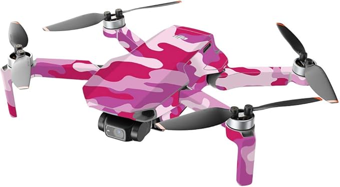 MightySkins Compatible with DJI Mini 2 Portable Drone - Pink Camo | Protective, Durable, and Unique Vinyl Decal wrap Cover | Easy to Apply, Remove, and Change Styles | Made in The USA