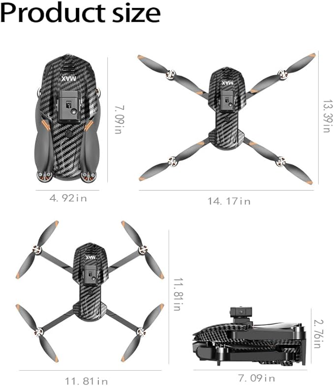 GPS Drone with 4K Dual Cameras & 4.5in Large-Screen Remote - Infrared Obstacle Avoidance, LED Night Lights, Brushless Motors, 2 Rechargeable Batteries, Wi-Fi FPV Real-Time Transmission, Hovering Altitude Hold Mode, GPS Auto Return & Follow Me Mode - Fo...