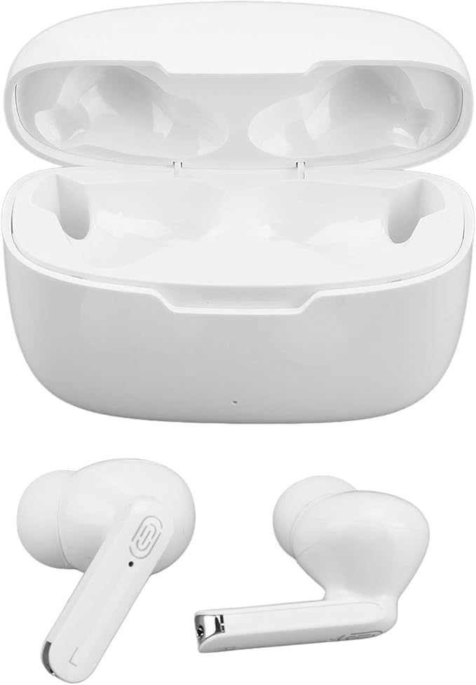 Sanpyl Y113 Bluetooth 5.3 Wireless Earbuds, 3H Playtime IPX5 Sweatproof Headphones, Comfort Fit Secure Ear Grip for Gym Running Travel, Includes 114-Language Translation Support, White