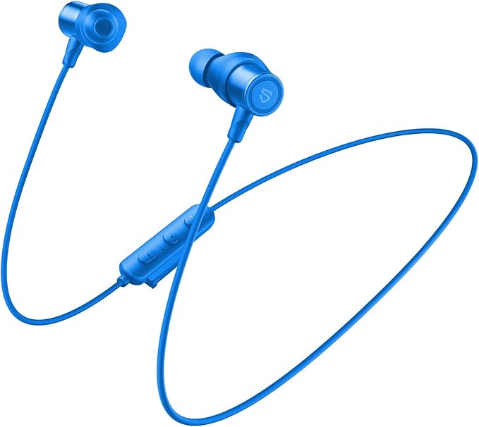 SoundPEATS Q40 HD Sports Neckband Headphones with LDAC Hi-Res Audio & Bluetooth 6.0 Stable Connection, IP67 Waterproof Wireless Earbuds, 20H Playtime for Running Gym, Fast Charge Dual Pairing,Blue
