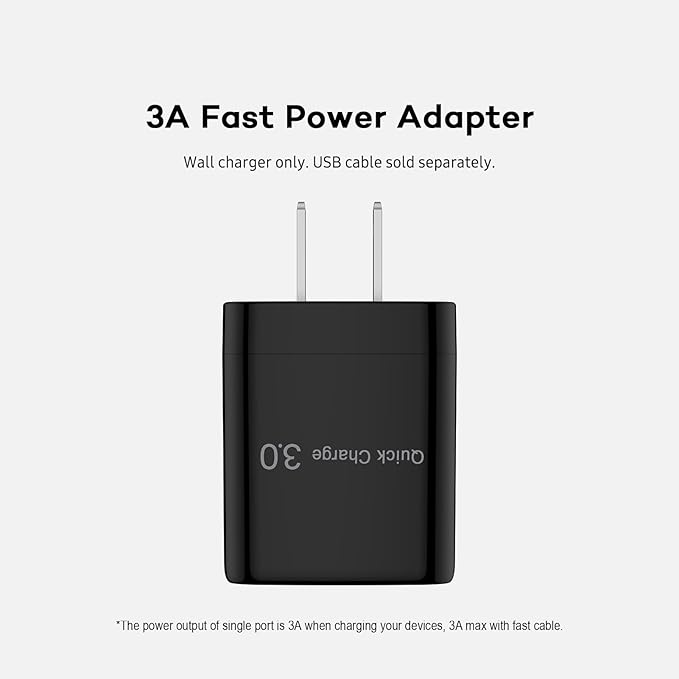 Usb Charger Block With Single USB-A Qc 3.0 Charging Port For Google Pixel 10 Pro Xl 9 9a 8 8a 7, Apple Wall Charger Usba Multi 2 Pack Power Adapter Ac Cube for iPhone, Samsung Galaxy, Wireless Charger