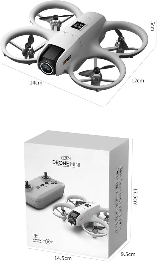 Drone with HD Camera for Beginners Adults, Under 249g Lightweight Mini Drones with Body Lights 360° Rolling One-Key Takeoff/Landing, Headless Mode, I1 Pro Mini RC Quadcopter Cool Birthday Gift