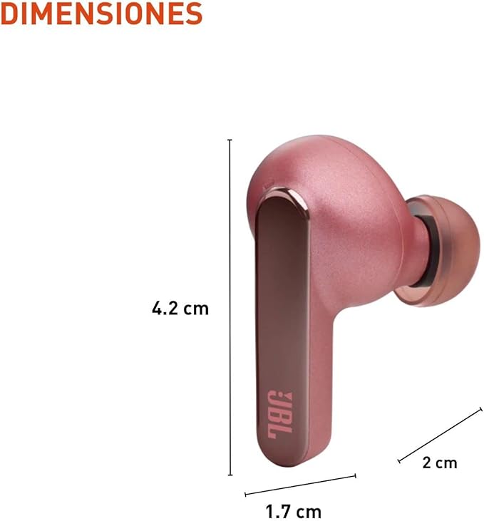 JBL Live Pro 2 - True Wireless Noise Cancelling Earbuds, up to 40 Hours of Playback with Wireless Charging, 6 mics for Perfect Calls, Touch & Voice Control, IPX5 Water Resistant (Rose)