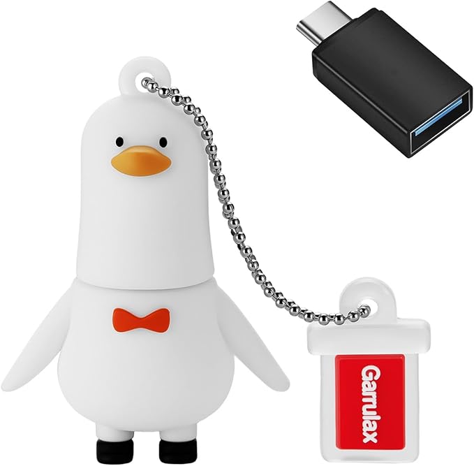 USB Flash Drives, 16GB/32GB/64GB/128GB Silicone USB2.0 High Speed Thumb Memory Stick Pen Date Storage Pendrive U Disk (Cute Goose, 64GB)