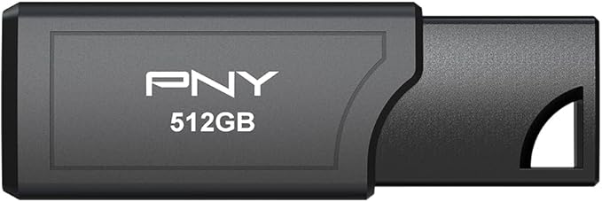 PNY PRO Elite V3 512GB USB 3.2 Gen 2 Flash Drive – Up to 1000MB/s Read, Up to 800MB/s Write, Extreme Performance for Professional Data Storage and Transfers, Premium Metal Design, Type-A Connector