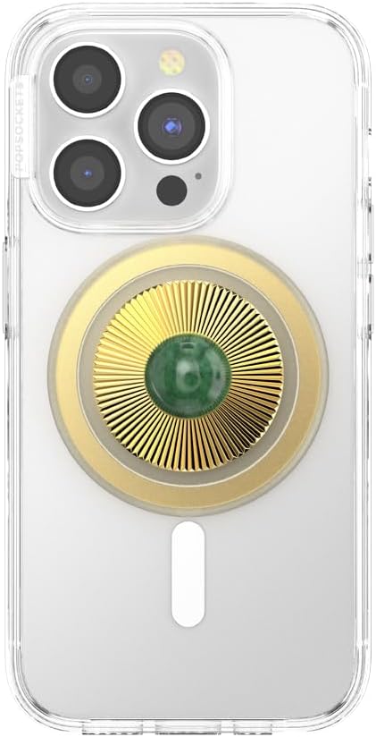 PopSockets Phone Grip for MagSafe, Magnetic Holder, Phone Stand, Enamel - Gem Brooch Jade