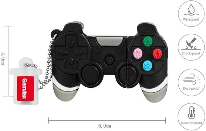 USB Flash Drive, 8GB / 16GB / 32GB USB2.0 Cute Shape USB Memory Stick Date Storage Pendrive Thumb Drives (32GB, Gamepad)