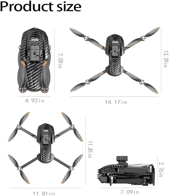 GPS Drone with 4K Camera, 4.5" LCD Display Screen Controller- 3,280ft RC Range, Auto return, Follow Me, Go Home, Gesture Control, One Key Takeoff/Landing, Altitude Hold,led Light, Professional Quadcopter for Aerial Photography Control and Video Recordi...