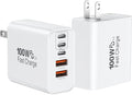 USB C Super Fast Charger Block, 100W USBC Wall Charger Plug, 2Pack 5-Port 65W Type C Phone Charging Cubes Multiport Power Adapter for iPhone 17/16/15/14/13/12 Series,Galaxy S26/S25 Ultra,iPad,Mac Book