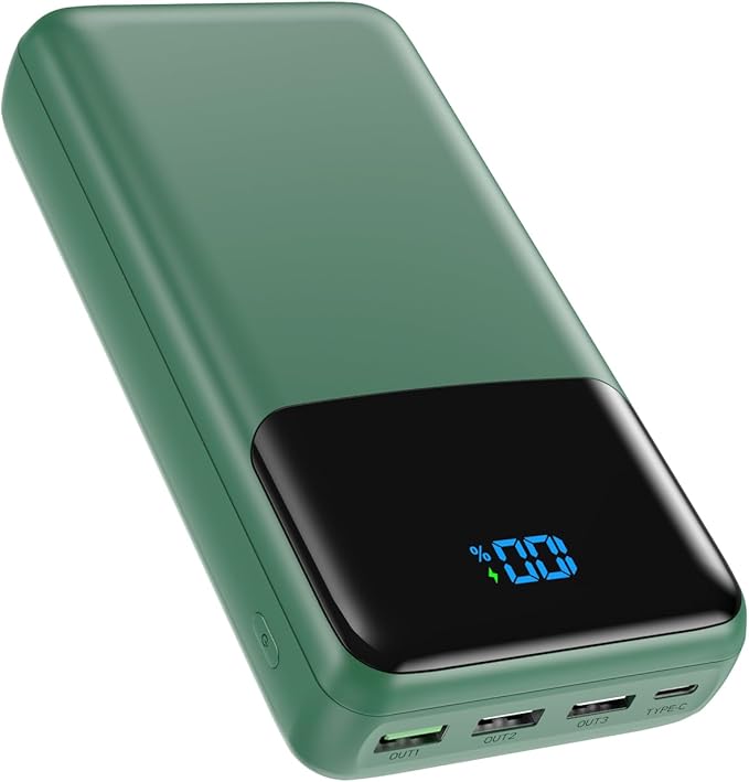 Portable Charger Power Bank 50000mAh, USB-C PD 30W Fast Charging External Battery Pack with 4 Outputs & 2 Inputs, Portable Phone Charger for iPhone 17/1615/14/13/12/11 Samsung Android (Dark Green)