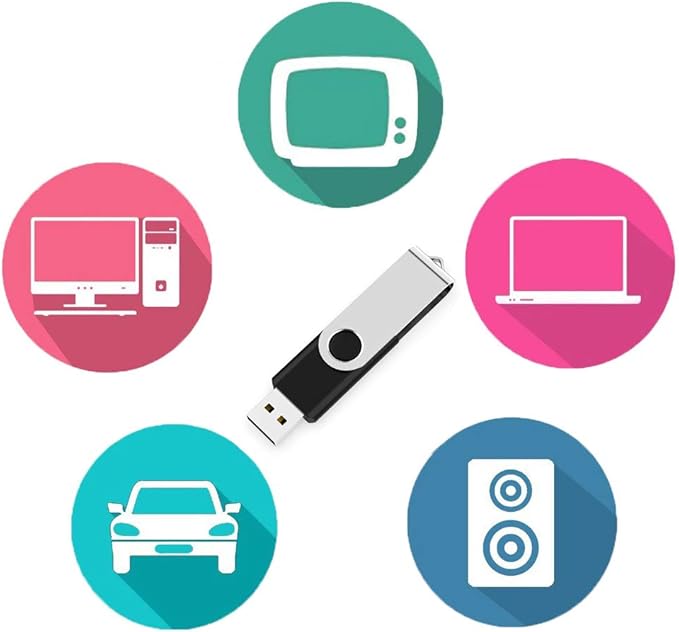Maspen USB Flash Drive 64 GB, USB 2.0 Thumb Drive Memory Stick Swivel Zip Drive JumpDrive (64GB,Black)