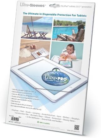 Clear Disposable Protective Sleeves for Most 10" Tablets, 10CT Pack