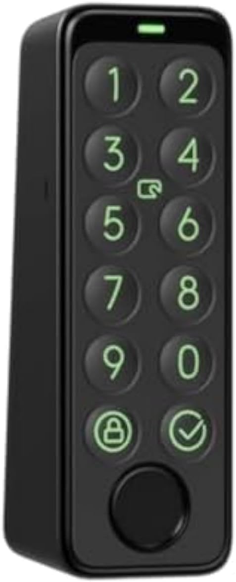 SwitchBot Smart Keypad Touch for SwitchBot Lock, Fingerprint Keyless Home Entry, IP65 Waterproof, Supports Virtual Passwords for Home Security(Only Works for SwicthBot)