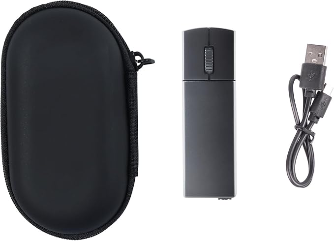 elec Space Wireless Mini Finger Mouse - Silent Dual-Mode Bluetooth & 2.4GHz, Ergonomic Portable PC Mice with Case, Compatible with MacBook and Chromebook