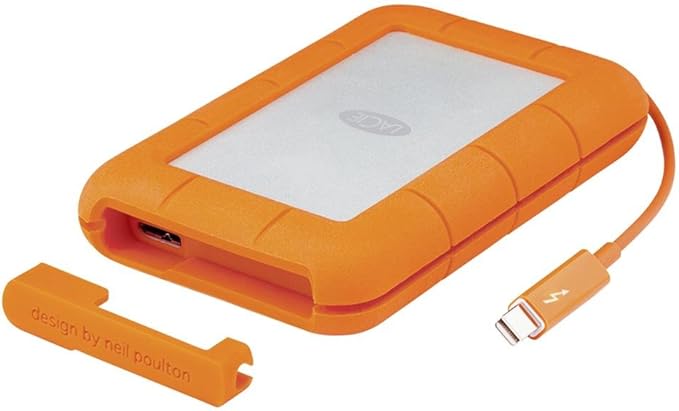 LaCie Rugged Thunderbolt USB 3.0 1TB External Hard Drive Portable HDD (STEV1000400)