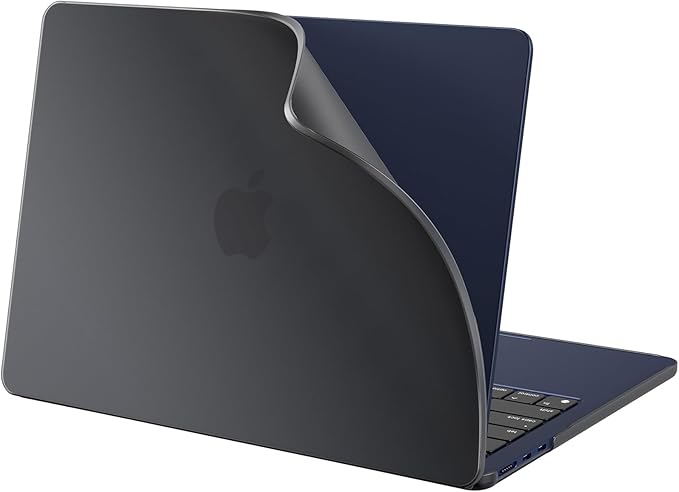 BlueSwan for MacBook Air 13 inch Case, 2026-2022 M5 M4 M3 M2, Anti-Scratch Flexible Protective Laptop Cover with Grippy Matte Texture, Slim and Easy Installation, Frosted Black