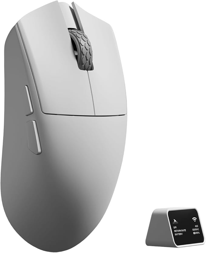 Darmoshark M3XSPRO Mini Wireless Gaming Mouse,Tri-Mode 8K/USB-C/Bluetooth,Up to 30000DPI,PAW3950 Optical Sensor Lightweight 45g,5 programmable Button,Computer Mouse for Laptop,PC,Mac-W