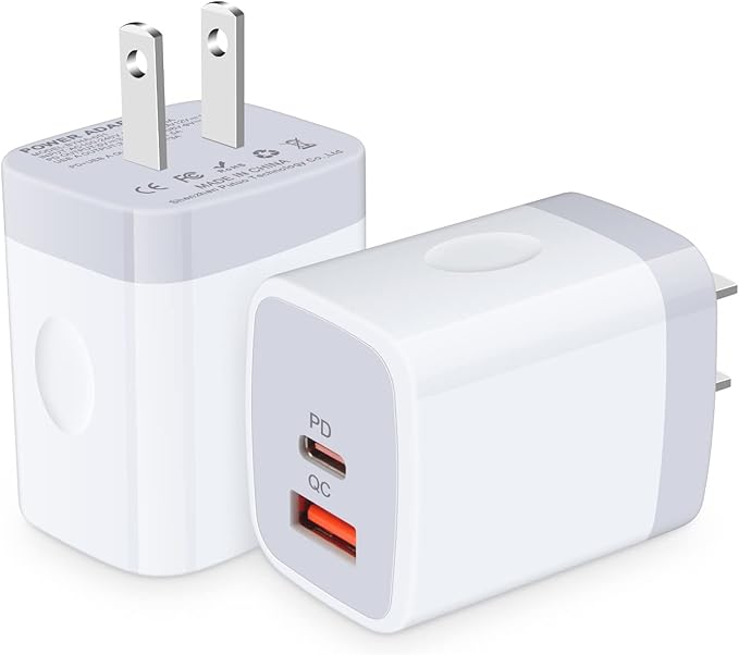 for iPhone 17e 16e 17 Pro Max Air, Fast Charger Block Wall Plug Power Adapter for iPhone 16e, USB C Box Charging Cube Base Brick for 16 15 14 13 12 11 Pro Max Plus Series