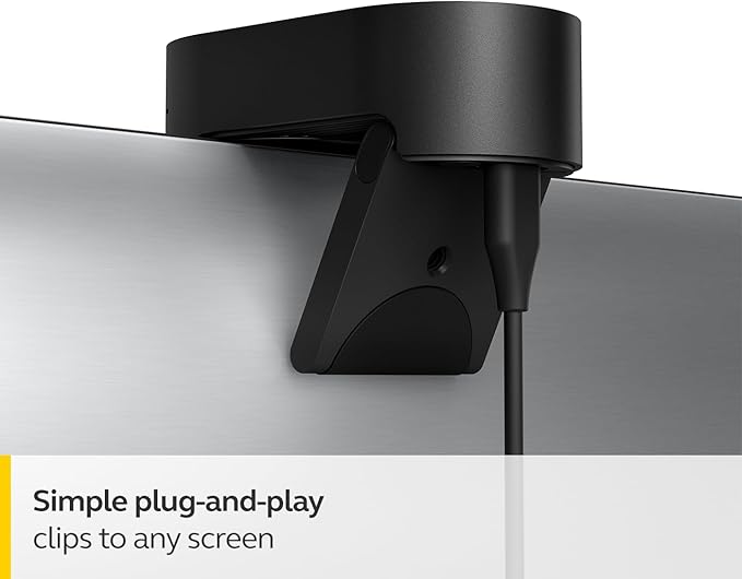 Jabra PanaCast 20 Conferencing Camera - Flexible Plug & Play Personal Video Solution Computer Webcam with AI-Powered 4K Ultra-HD, Intelligent Zoom, and Lighting Optimization - Black