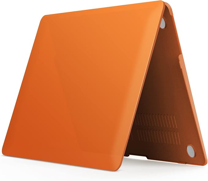 IBENZER Compatible with Old Version MacBook Air 13 Inch Case (2010-2017 Release). Models: A1466 / A1369, Plastic Hard Shell Case with Keyboard Cover for Mac Air 13, Orange, A13OR+1