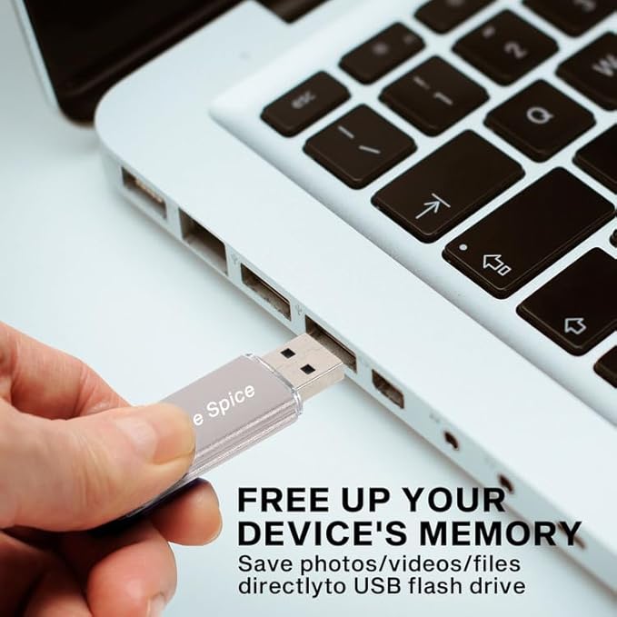 Smart Flash Drive for Android, USB Flash Drive 64GB – Compatible with Samsung USB, MacBook, Laptop, PC, and USB for iPhone Pictures - Portable High-Speed Memory Stick (Black, 64GB)