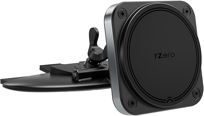 1Zero for Magsafe CD Phone Holder for Car [20 N55 Ultra Strong Magnets] Magnetic CD Player Phone Mount, Stable CD Slot Phone Mount for iPhone 17 16 15 14 13 12 Mini Pro Pro Max Plus & Magsafe Case