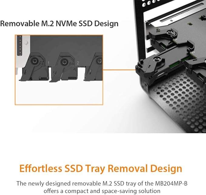4 Bay Removable M.2 NVMe PCIe SSD to PCIe 5.0 x16 Mobile Rack Enclosure/Adapter Card for PCIe Expansion Slot (PCIe Bifurcation Required) | ICY DOCK ExpressSlot MB204MP-B