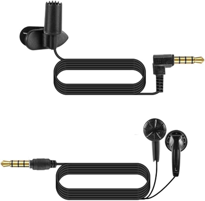 Earphone and External Microphone for Aiworth E36 Voice Recorder