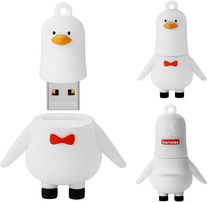 USB Flash Drives, 16GB/32GB/64GB/128GB Silicone USB2.0 High Speed Thumb Memory Stick Pen Date Storage Pendrive U Disk (Cute Goose, 64GB)