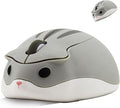 Wireless Mouse Cute Hamster Shape Silent Click Portable Compact Optical 1200DPI USB Cordless Mice for PC Laptop Computer Notebook MacBook Kids Girl Boy Men Women Adults School Office Work Gift (Gray)