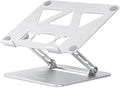 Aoviho Adjustable Laptop Stand for Desk,Portable Laptop Stand Holder and Riser,Foldable Aluminum Notebook Computer Stands for MacBook Air Pro HP Lenovo Dell Samsung Chromebook, 10-15.6 inch, Silver