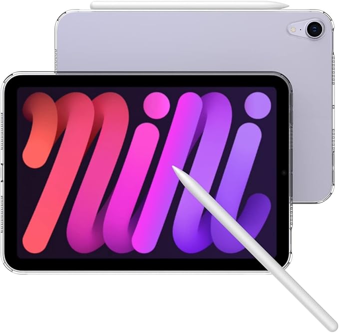 for iPad mini 7 (A17 Pro) 2024/ iPad mini 6 2021 Case, iPad mini 7th/6th Generation Case 8.3 Inch, UUcovers Clear Transparent Flexible TPU Back Crystal Shockproof Lightweight Thin Shell, Clear