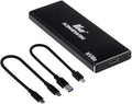 Kingwin M.2 SSD NVMe External Enclosure, 10Gbps USB 3.1 Gen 2 M-Key to USB C Solid State Drive Adapter, PCIe USB 3.0 USB C Cables, Fit Size 2230/2242/2260/2280, Aluminum, KM-U3NGFF-NVE