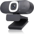 NUROUM V15-AFL Streaming Webcam with Ring Light, Autofocus Webcam for PC w/Dual Mic, 1080P 60fps, 75° FOV&Light Correction, USB Web Camera Plug&Play for Zoom/Teams/OBS/Xsplit, Streaming, Grey