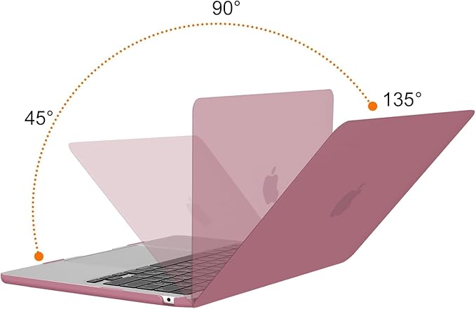 MOSISO Compatible with MacBook Air 13 inch Case M5 2026 M4 2025 M3 M2 2024-2022 A3449 A3240 A3113 A2681, Scratches-Resistant Protective Hard Shell for MacBook Air 13.6 inch Case, Dusty Rose