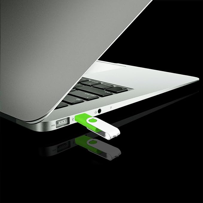 1GB USB Flash Drive 1PCS EASTBULL USB2.0 Metal Thumb Drive Swivel USB Stick Gig Stick Memory Stick (Green)