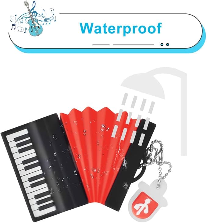 5 x 8GB Cute Music USB Flash Drive, Accordion*2/Saxophone/Piano/Notes Shape Musical Instruments Thumb Drive Memory Stick Drive Pendrive Gift for Kids, Teacher, Friends