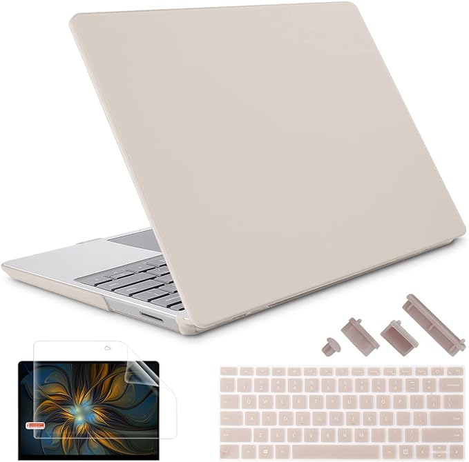 Case for 13.5" Microsoft Surface Laptop 5/4/3 with Metal Palm Rest ONLY 2019-2022 Release Models:1868/1951, Plastic Hard Shell Case with Keyboard Cover & Screen Protector, Rock ash