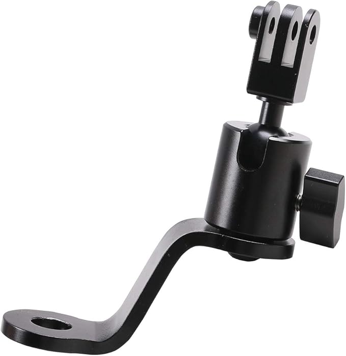 Aluminum Mount Holder for GoPro Hero 12 Black, 11/10/9/8 & DJI Osmo Action Cameras - Portable Electronic Device Mount - Motorcycle Rearview Mirror Compatible