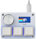 O3C Rapid Trigger Hall Effect Keyboard Suitable for OSU and Geometry DashRhythm Game Macro Keypad with Magnetic Linear Switches (White, Outemu Pink Switch)