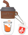 32GB Cute USB Flash Drive Computer Memory Stick Funny USB Pendrive for Teachers, Students, Family and Friends - Pink Coffee