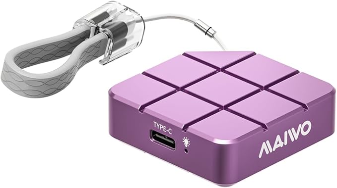 MAIWO 2TB Portable External Solid State Drive Build-in M.2 2230 PCIe NVMe SSD, USB C 3.2 Up to 1050MB/s, Mini Cute PSSD for iPhone 15 16 17 Pro Max MacBook Pro Air, Aluminum (Pinkish Purple)