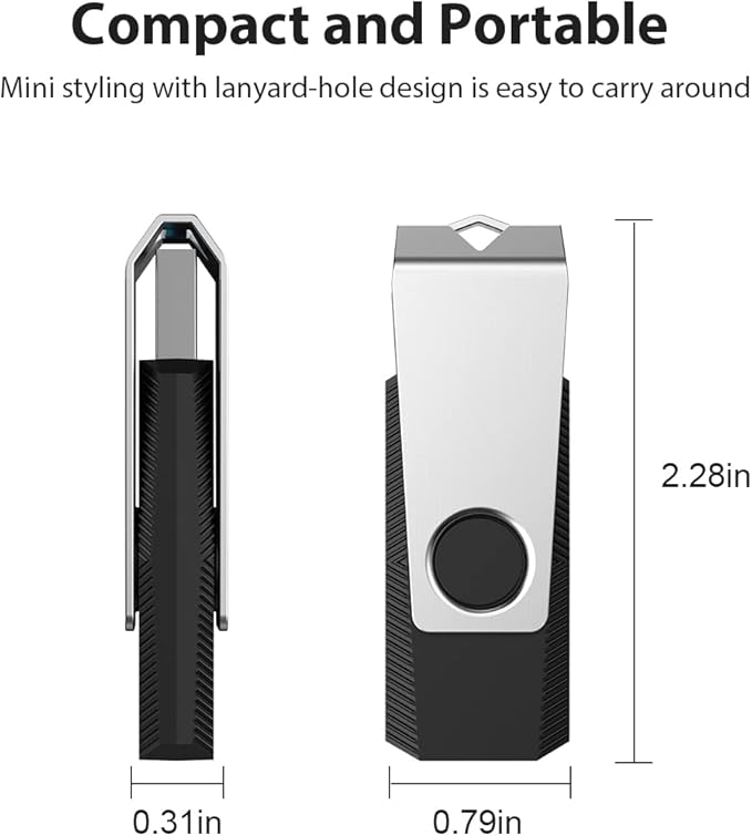 Aiibe 64GB Flash Drive 3.0 2 Pack 64GB USB Flash Drive Thumb Drive Zip Drive USB 3.0 Memory Stick USB Drive with Keychain (64G, 2 Colors: Black Green)