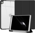 Case Compatible with iPad Air 3rd Generation, iPad Pro 10.5 inch 2017 Case with Pencil Holder, Stand Clear Back Cover for Air 3rd Gen 10.5" 2019, Auto Sleep/Wake, Black