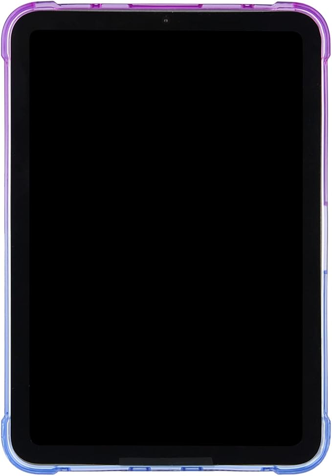 Translucent Case for iPad mini 7 A17 Pro 2024 & iPad mini 6 2021, Frosted Back Soft TPU Shockproof Matte Clear Silicone Bumper Shell for iPad mini 7th/6th Generation 8.3 inch, Purple & Blue