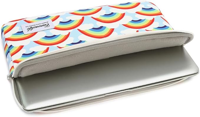 Canvaslife Waterproof Laptop Sleeve 15 Inch 15 Case and 15.6 Laptop Bag (Rainbow)